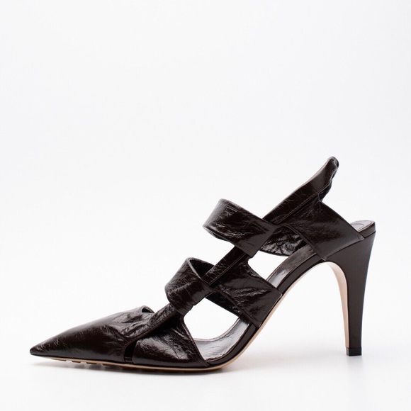 New The Point Leather Slingback ShoesEU39.5 Crushed available in 9.5 black - Picture 5 of 9